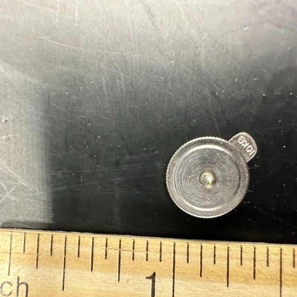 Antique Elks Lodge BPOE Lapel Pin 10K Ruby Gemstone Eyes Silver Screw Back - Picture 4 of 7